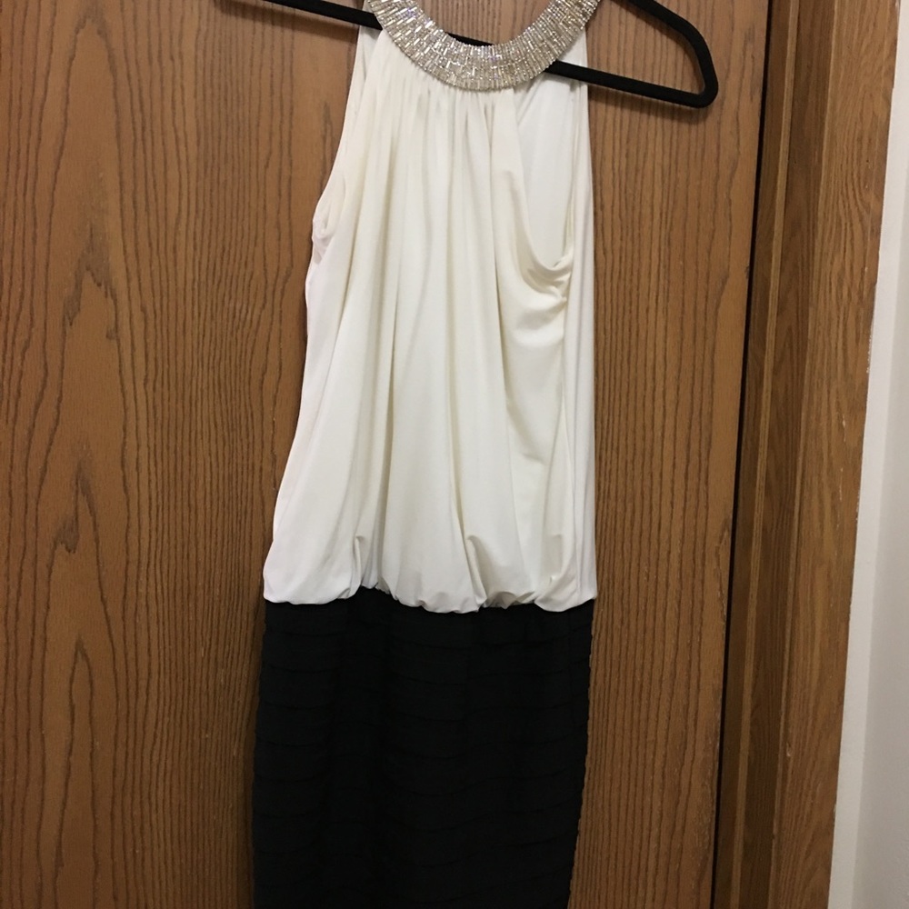Black & White BeBe Party Dress